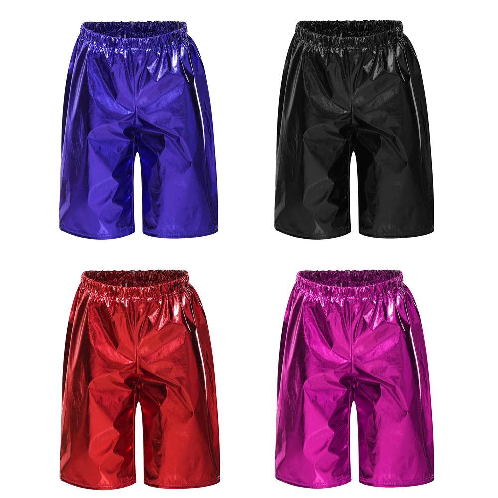 Boyshort Underwear - Kids Boys Metallic 1/2 Pants Shiny
